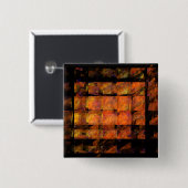 Schaltfläche "Abstrakte Kunst der Wand" (Quadrat) Button (Vorne & Hinten)