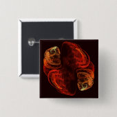 Schaltfläche Abstrakte Metamorphose (Quadrat) Button (Vorne & Hinten)