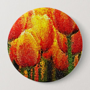 Schaltfläche "abstrakte Tulip-Malerei" Button