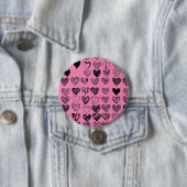 Schaltfläche "Adorable Black Heart Scribble Zeichn Button (Beispiel)