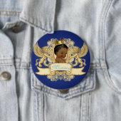 Schaltfläche "African American Prince Royal Blue a Button (Beispiel)