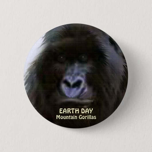 Schaltfläche "African Mountain Gorilla EARTH Day" Button (Vorderseite)