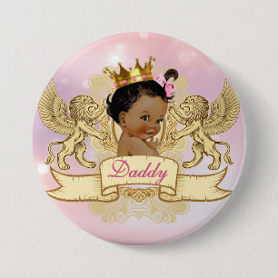 Schaltfläche "African Princess Pink Glitzern Baby  Button