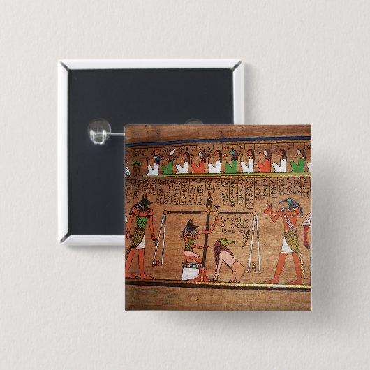 Schaltfläche "Ägypten-Hieroglyphen" Button (Vorne & Hinten)
