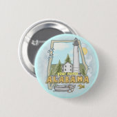 Schaltfläche "Alabama Lighthouse Button" Button (Vorne & Hinten)