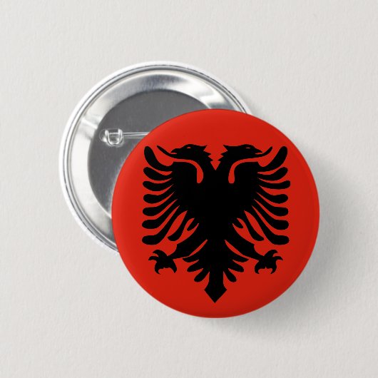 Schaltfläche Albanienflagge Button (Vorne & Hinten)