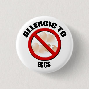 Schaltfläche "Allergische Reaktion auf Eier Warnh Button