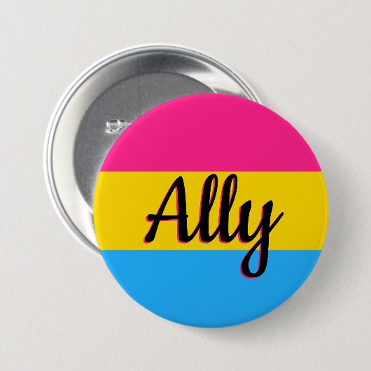 Schaltfläche "Alliierte Pansexual Pride" Button (Vorne & Hinten)