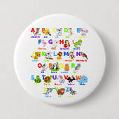 Schaltfläche "Alphabet Animal ABCs Learning Round" Button (Vorderseite)