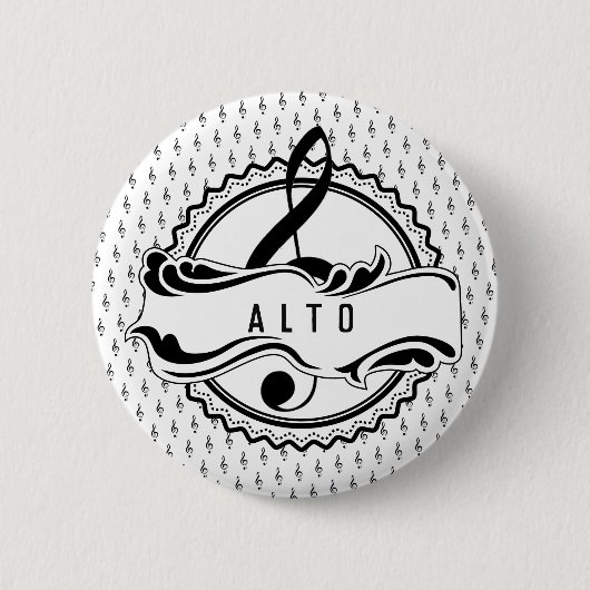 Schaltfläche "Alto Singer Musical Note" Button (Vorderseite)