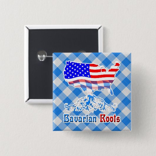 Schaltfläche "American Bavarian Roots" Button (Vorne & Hinten)