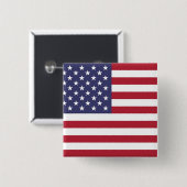 Schaltfläche "American United Staaten USA Flag Squ Button (Vorne & Hinten)