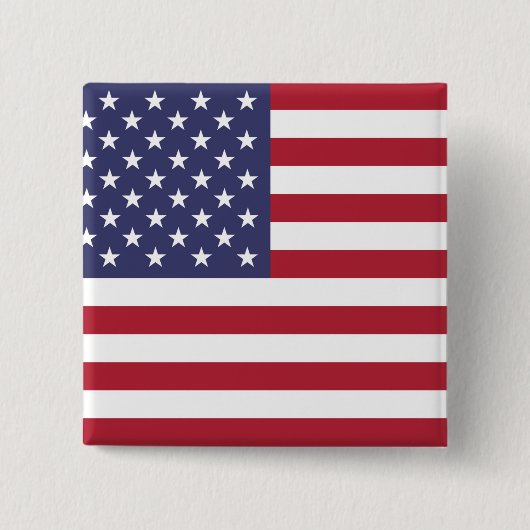 Schaltfläche "American United Staaten USA Flag Squ Button (Vorderseite)