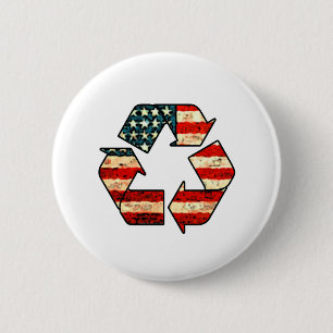 Schaltfläche Amerika Gerecycelt Button