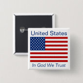 Schaltfläche "Amerikanische Flagge" Button (Vorne & Hinten)