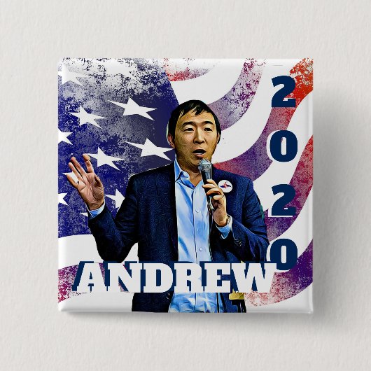 Schaltfläche "Andrew Yang Support" für 2020 Button (Vorderseite)