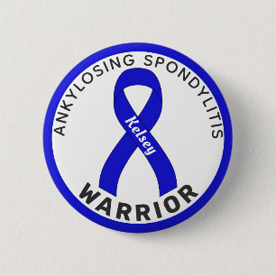 Schaltfläche "Ankylosing Spondylitis Warrior Ribbo Button