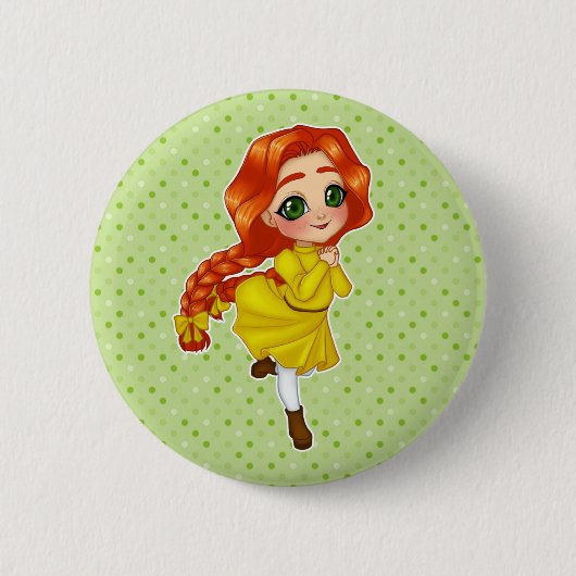 Schaltfläche Anne Shirley (Anne of Green Gables) Button (Vorderseite)