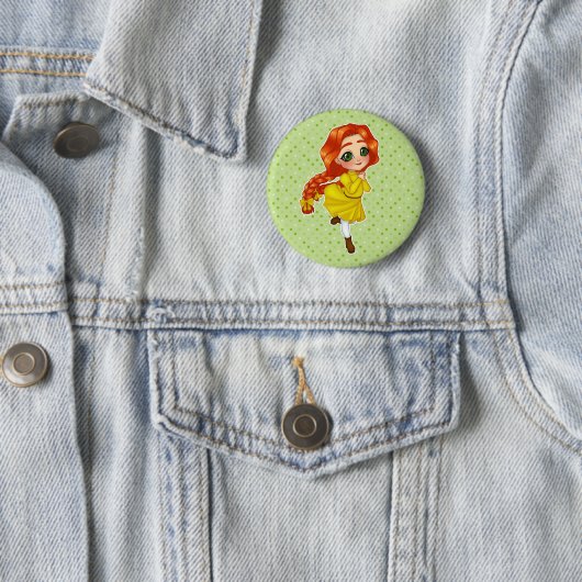 Schaltfläche Anne Shirley (Anne of Green Gables) Button (Beispiel)