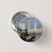 Schaltfläche "Ansicht des Flusses Ohio" in Clevela Button (Vorne & Hinten)