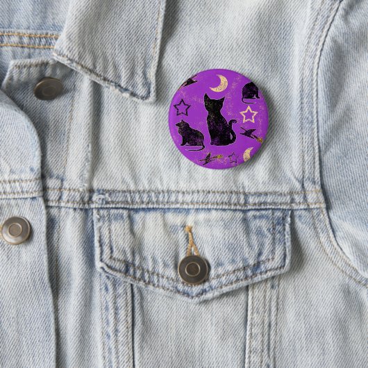 Schaltfläche "Anstrichene Katzen und Hexenhüter" Button (Beispiel)