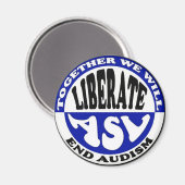 Schaltfläche "Anti-Audism" Magnet (Vorderseite/Rückseite)