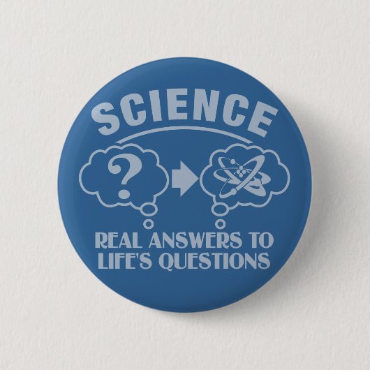 Schaltfläche "Antworten auf Wissenschaft" Button (Vorderseite)