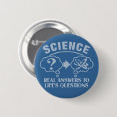 Schaltfläche "Antworten auf Wissenschaft" Button (Vorne & Hinten)