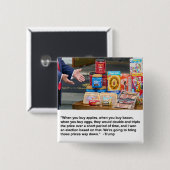 Schaltfläche Äpfel, Bacon & Eggs Button (Vorne & Hinten)