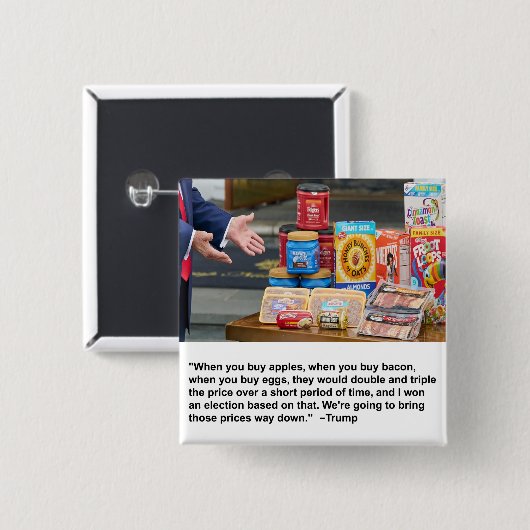 Schaltfläche Äpfel, Bacon & Eggs Button (Vorne & Hinten)