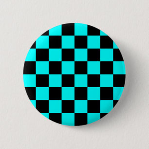 Schaltfläche Aqua Checkerboard Button