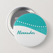 Schaltfläche "aquamarine Sternenkurven" Button (Vorne & Hinten)