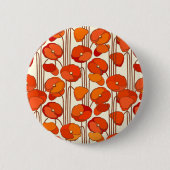 Schaltfläche Art Nouveau Poppies Button (Vorderseite)