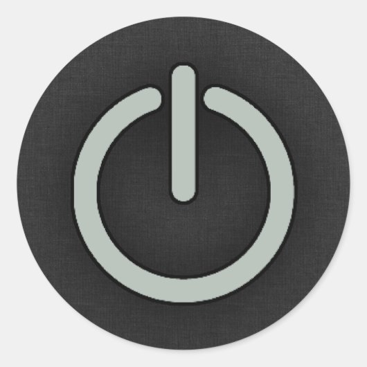 Schaltfläche "Ash Gray Power" Runder Aufkleber (Vorderseite)