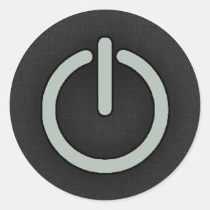 Schaltfläche "Ash Gray Power" Runder Aufkleber