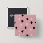 Schaltfläche "Atom Pink Sternexplosion Square" Button (Vorne & Hinten)
