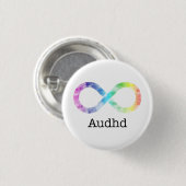 Schaltfläche "Audhd (adhd and autistic)" Button (Vorne & Hinten)