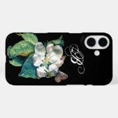 SCHALTFLÄCHE AUF DER WEISSEN BLUME , BLUMENMONOGRA Case-Mate iPhone HÜLLE (Rückseite (Horizontal))