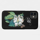 SCHALTFLÄCHE AUF DER WEISSEN BLUME , BLUMENMONOGRA Case-Mate iPhone HÜLLE (Rückseite (Horizontal))