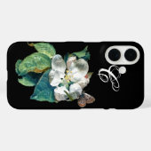 SCHALTFLÄCHE AUF DER WEISSEN BLUME , BLUMENMONOGRA Case-Mate iPhone HÜLLE (Rückseite (Horizontal))