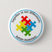 Schaltfläche "Autismus Awareness Jigsaw Puzzle" Button (Vorderseite)