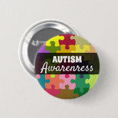 Schaltfläche "Autismus Awareness Puzzles" Button (Vorne & Hinten)