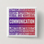 Schaltfläche "Autismus" Button (Vorderseite)