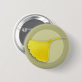 Schaltfläche "Autumn Ginkgo Leaf" Button (Vorne & Hinten)