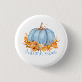 Schaltfläche Autumn Vibes Blue Pumpkin Button