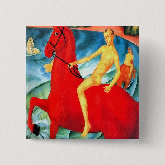 Schaltfläche: "Baden des Roten Pferdes" Button (Vorderseite)