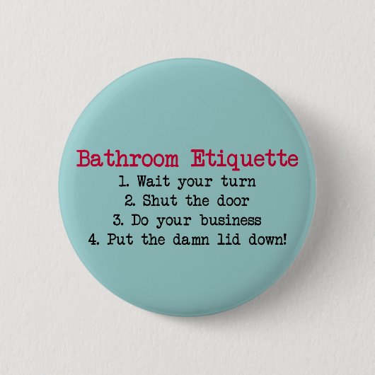 Schaltfläche Badezimmer Etiquette Button (Vorderseite)