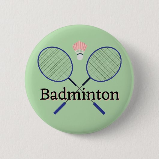Schaltfläche Badminton Design Button (Vorderseite)