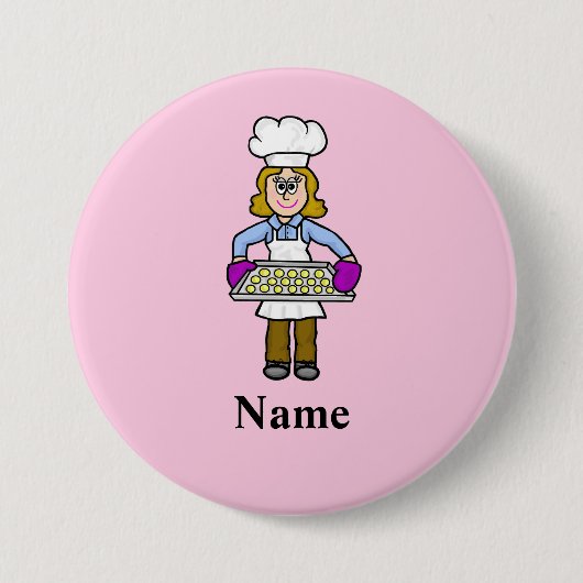 Schaltfläche Baker-Name bei Frauen Button (Vorderseite)