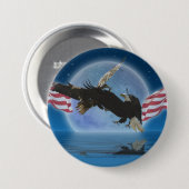 Schaltfläche BALD EAGLE & US FLAG Patriot Series Button (Vorne & Hinten)